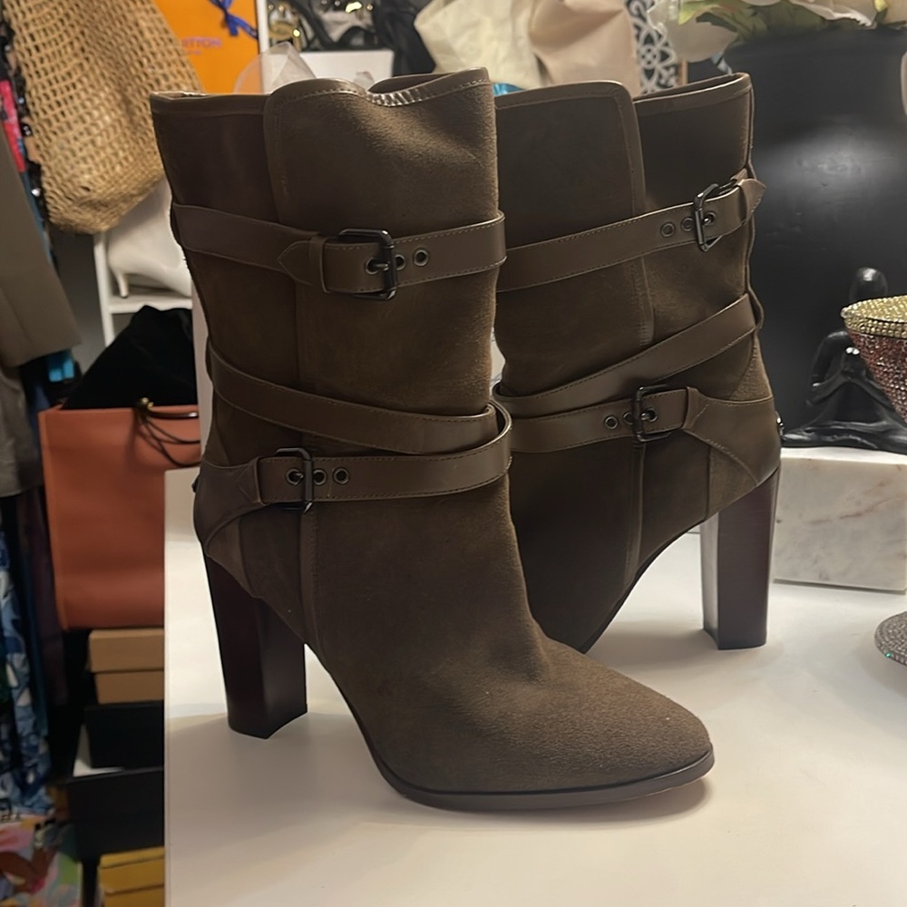 Used once Coach Suede booties